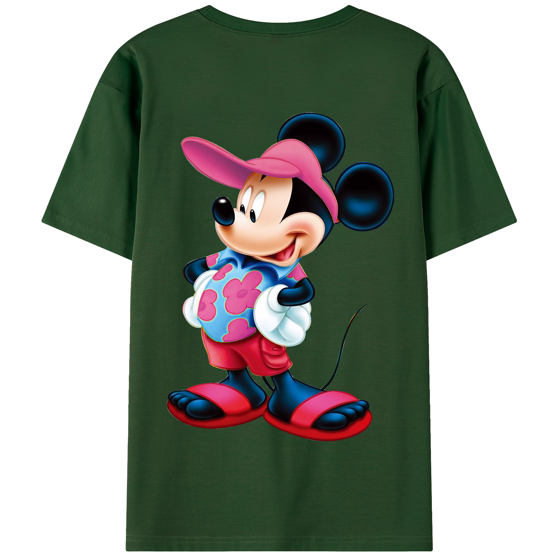 （画像用） ミッキーマウス Mickey Mouse 綿100％半袖Tシャツ（背面プリント）